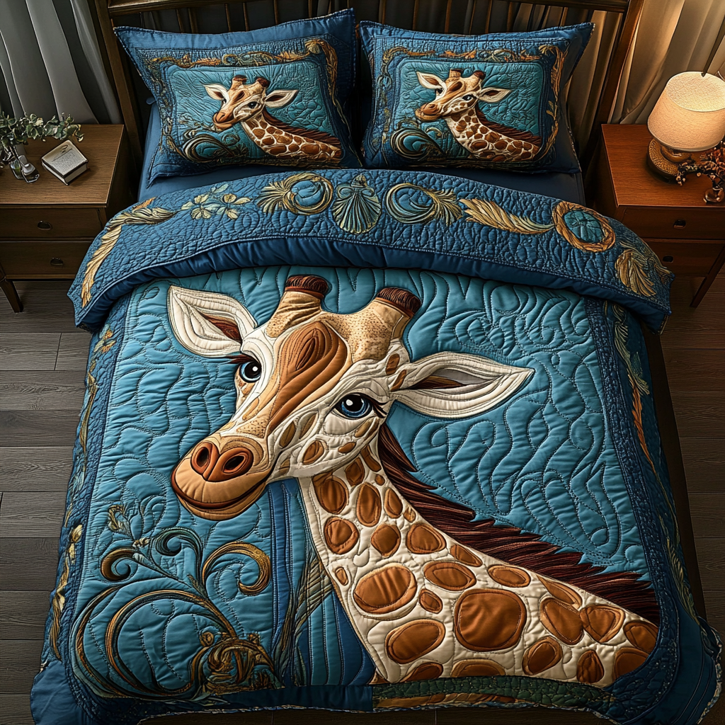 Wild Heights Quilted Bedding Set Christmas Bedding Ideas Giraffe Gifts For Him