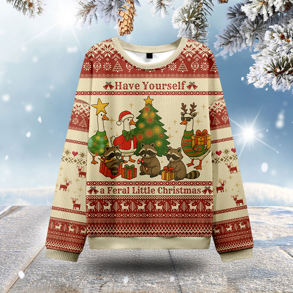 Wild Holiday Animal Party Christmas Ugly Sweater Animal Themed Christmas Apparel Xmas Gifts