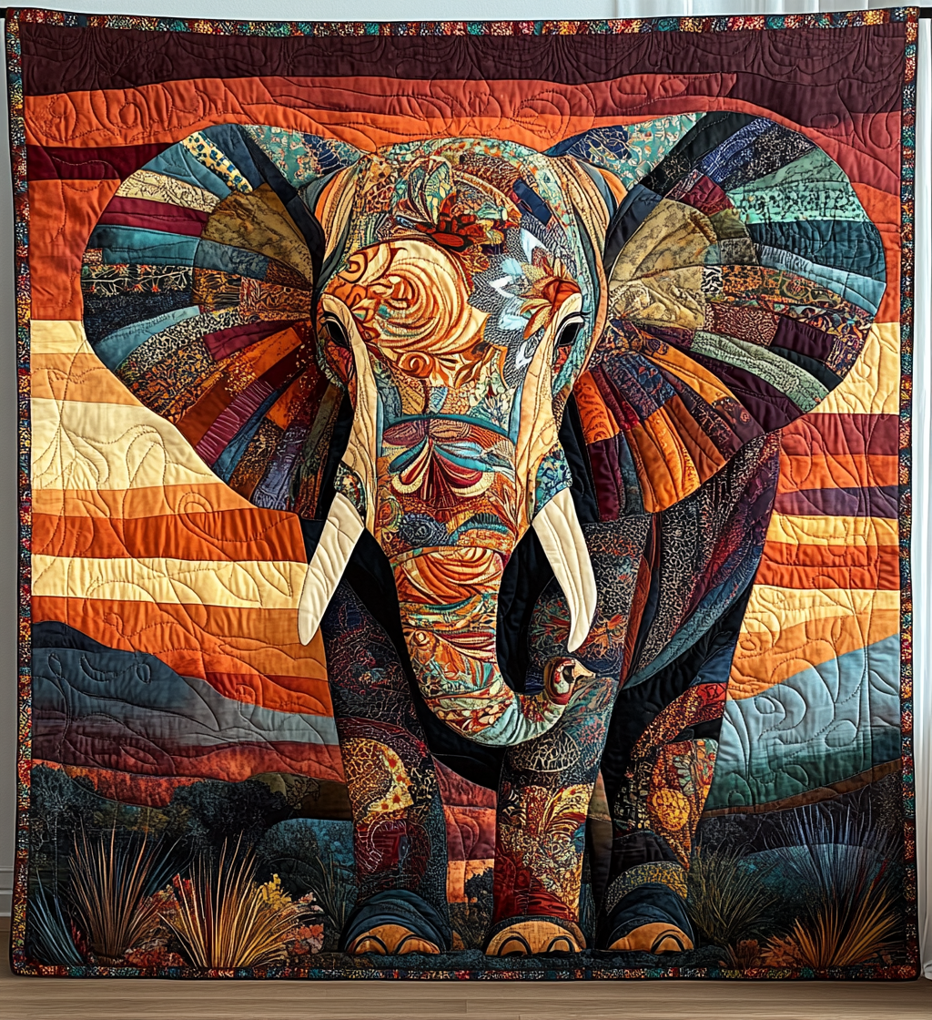 Wild Hoofbeats Quilted Blanket Presents For Elephant Lovers