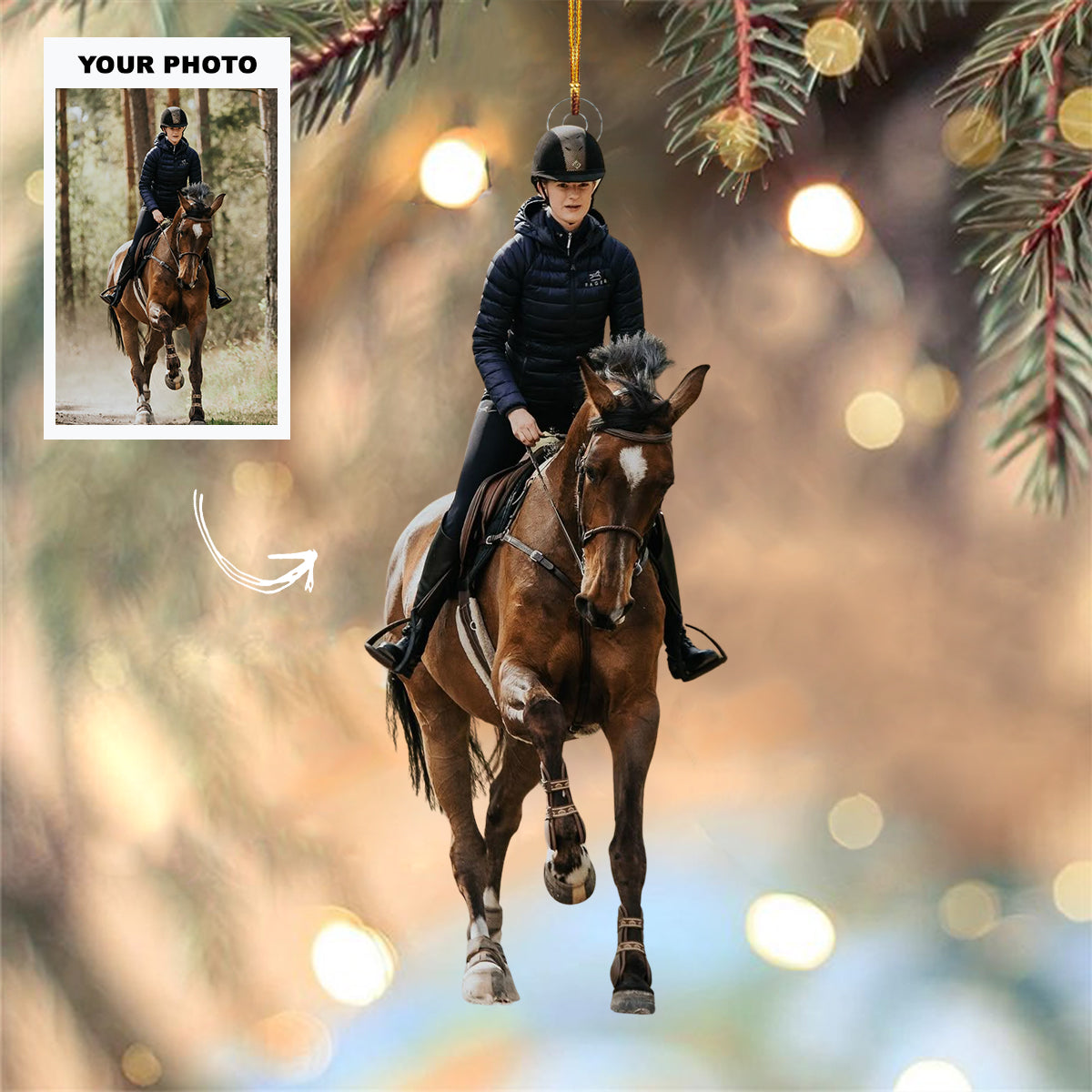 Wild Hooves Personalized Photo Mica Ornament Customized Your Photo Ornament Christma