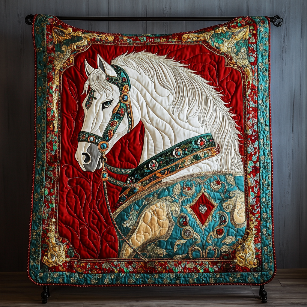 Wild Horse Quilted Blanket Sofa Couch Throw Blanket Unique Gifts For Horse Lovers