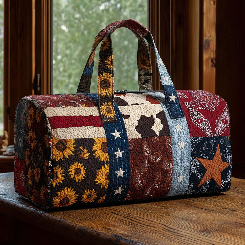 Wild Horse Quilted Duffle Bag Western Travel Gear Best Gift For Horse Lovers