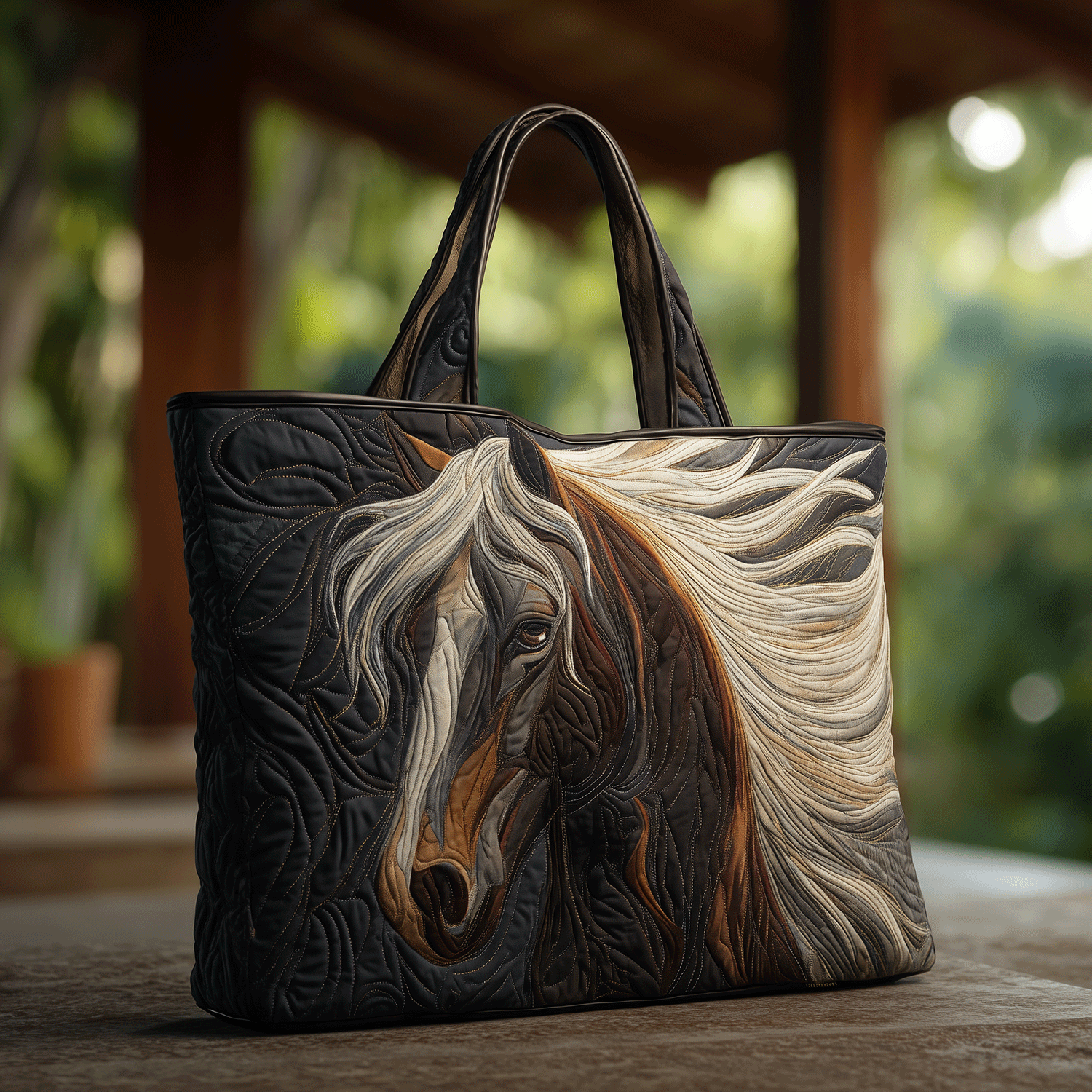 Wild Horse Spirit Quilted Tote Bag Inexpensive Gifts For Horse Lovers