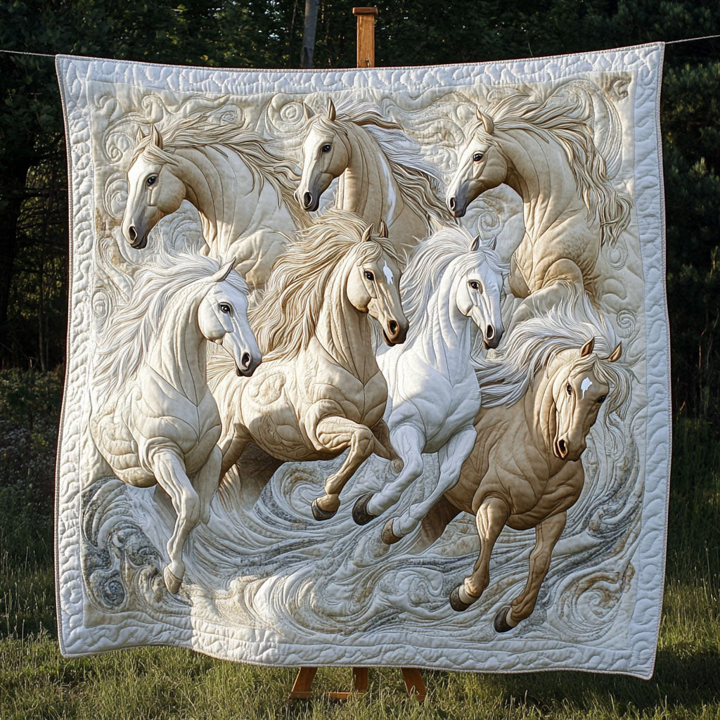 Wild Horses Quilted Blanket Best Couch Throw Blanket Christmas Present Ideas For Horse Lover