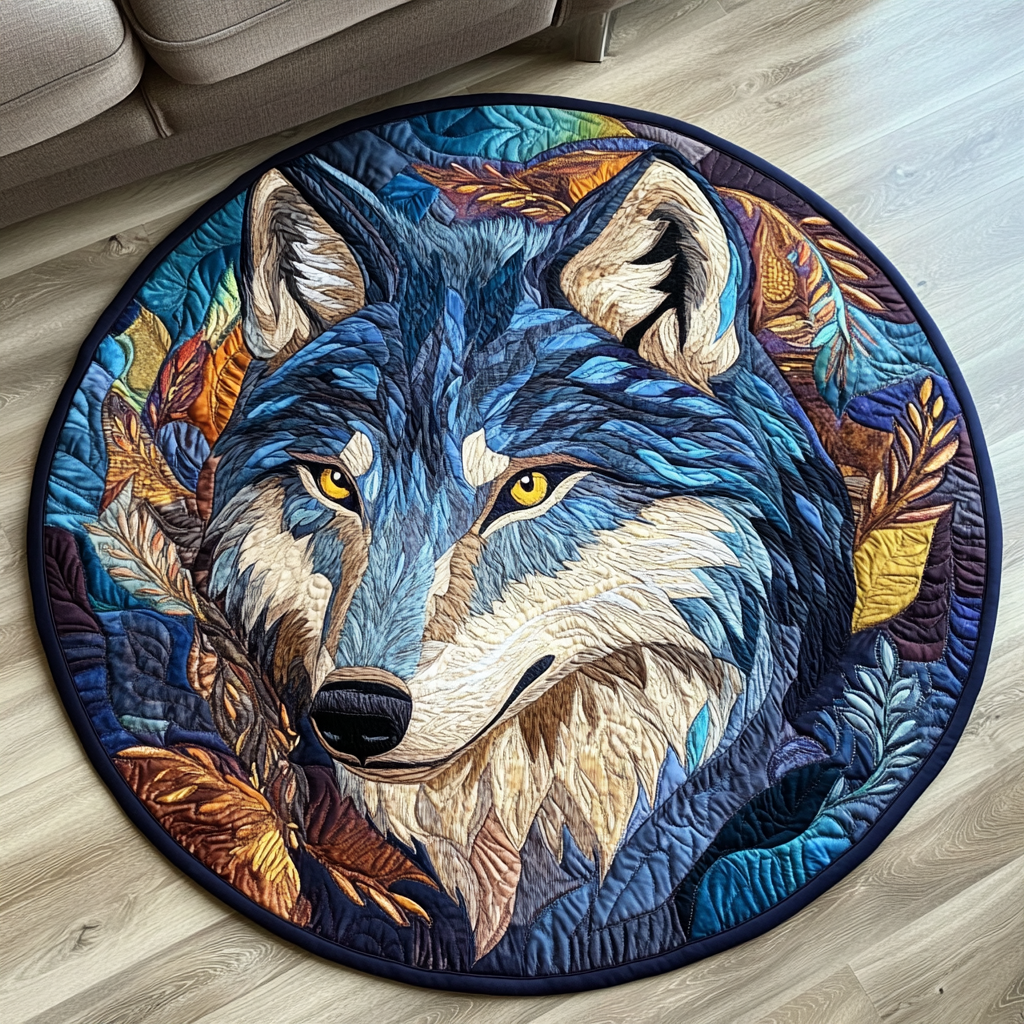 Wild Howl Quilted Round Mat Entry Way Ideas Good Christmas Gifts For Farmers