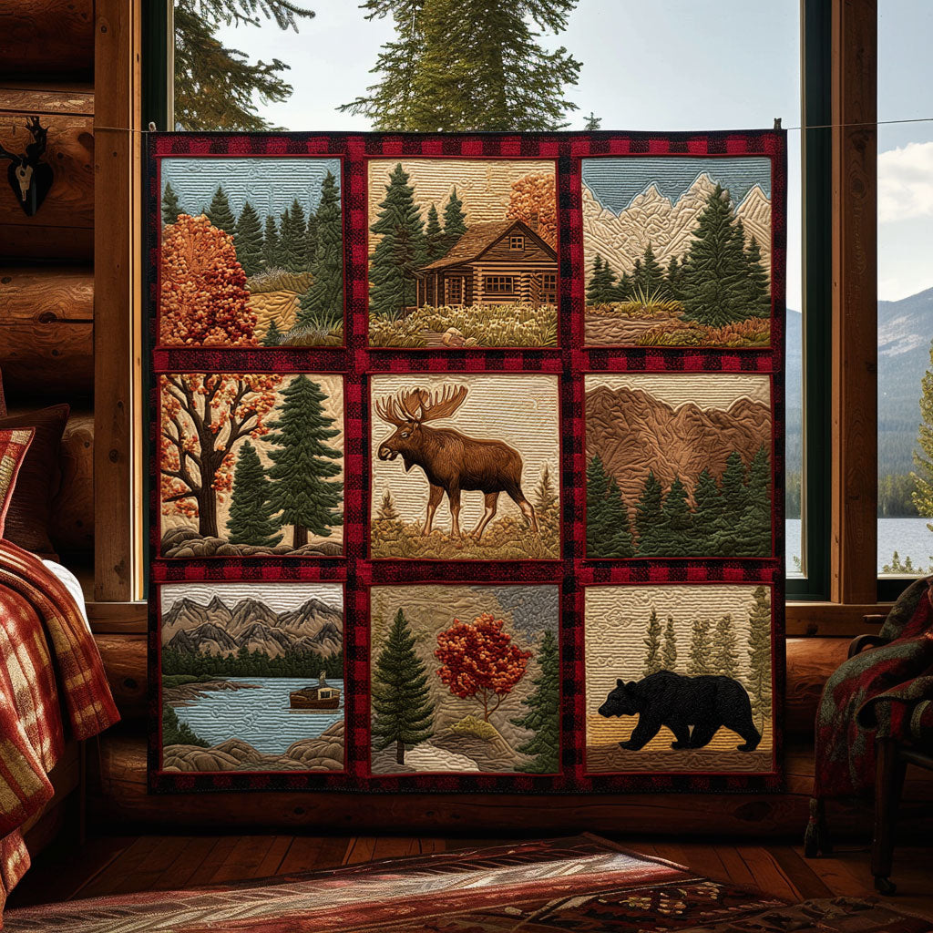 Wild Hunting Spirit Quilted Blanket Best Throw Blanket Meaningful Gifts For Boyfriend