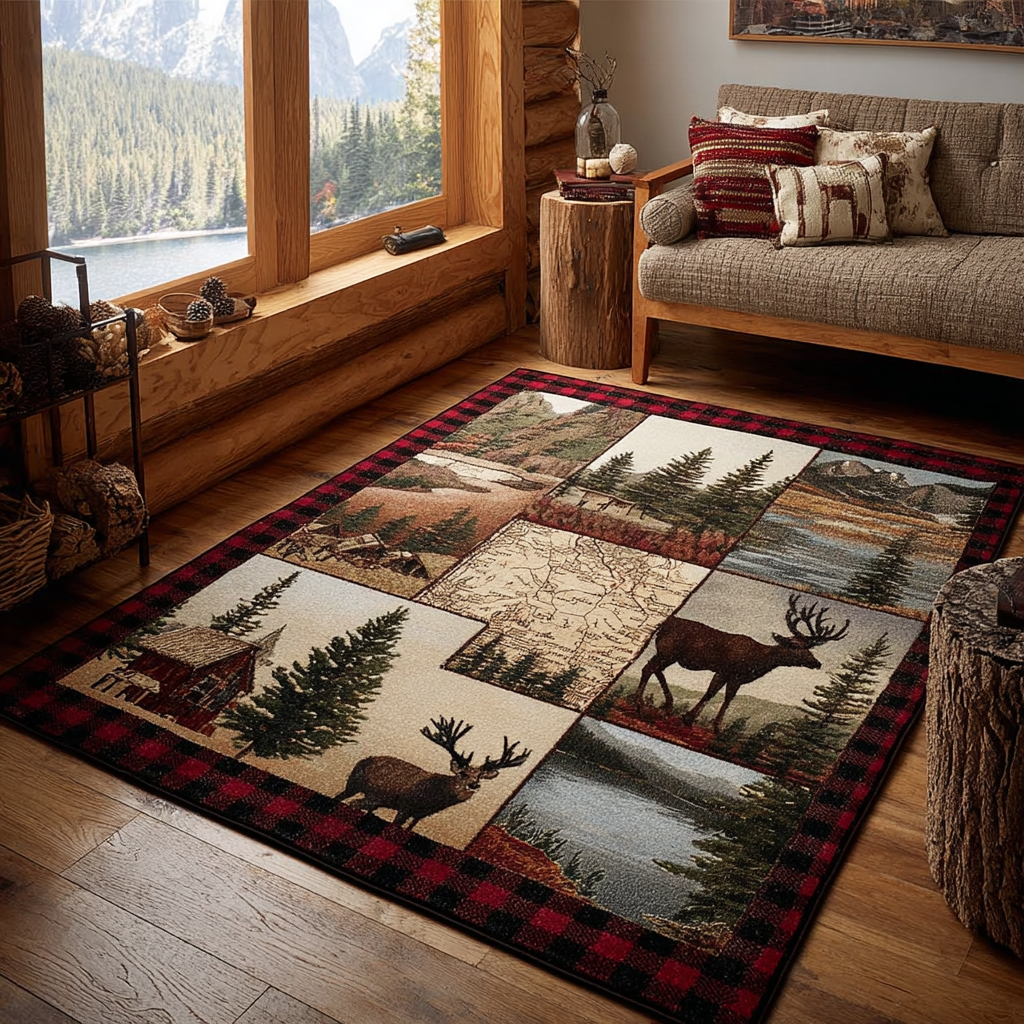 Wild Journey Area Rug Unique Front Door Decor Forest Themed Gifts