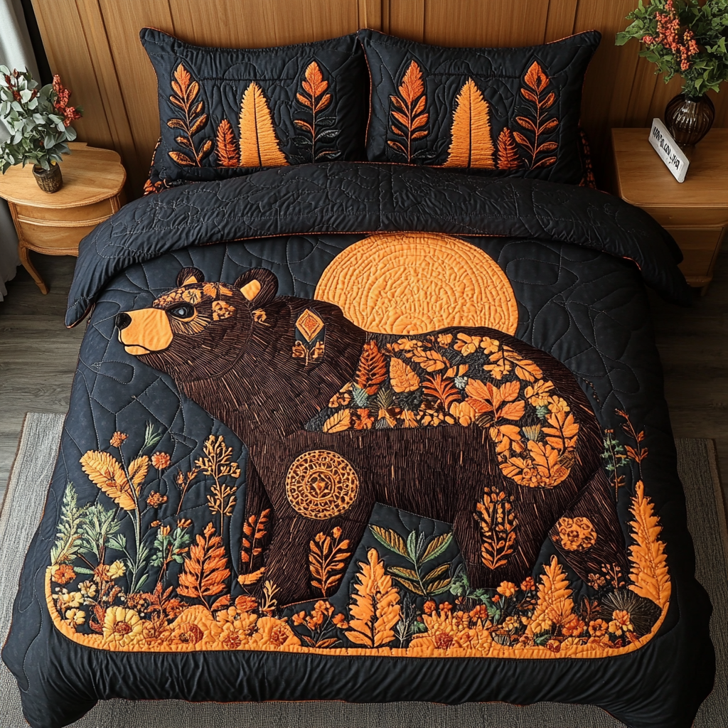 Wild Majesty Quilted Bedding Set Cool Bedroom Decor Gift Ideas For Wildlife Lovers