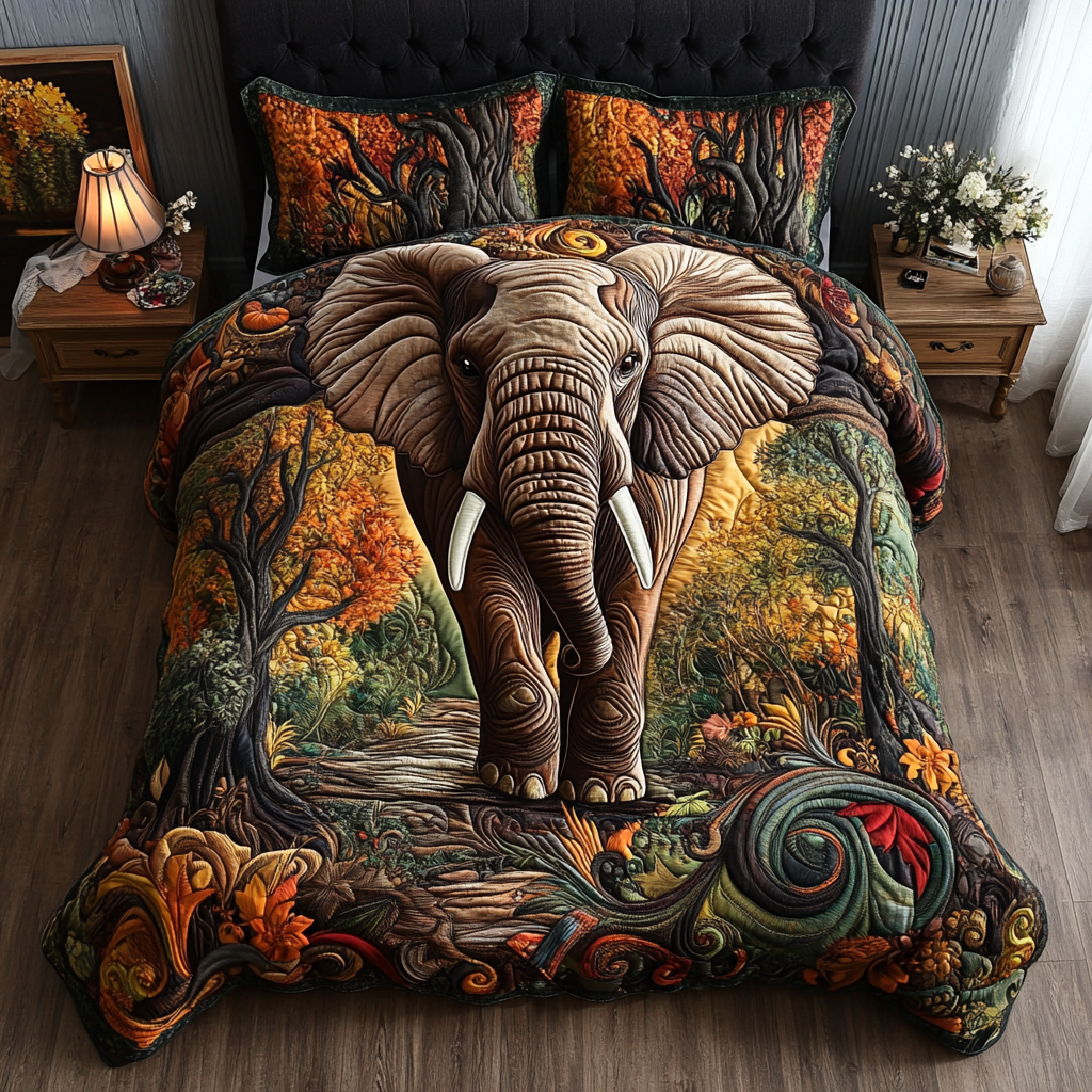 Wild Majesty Quilted Bedding Set Soft and Cozy Bedding Set for Comfortable Sleep