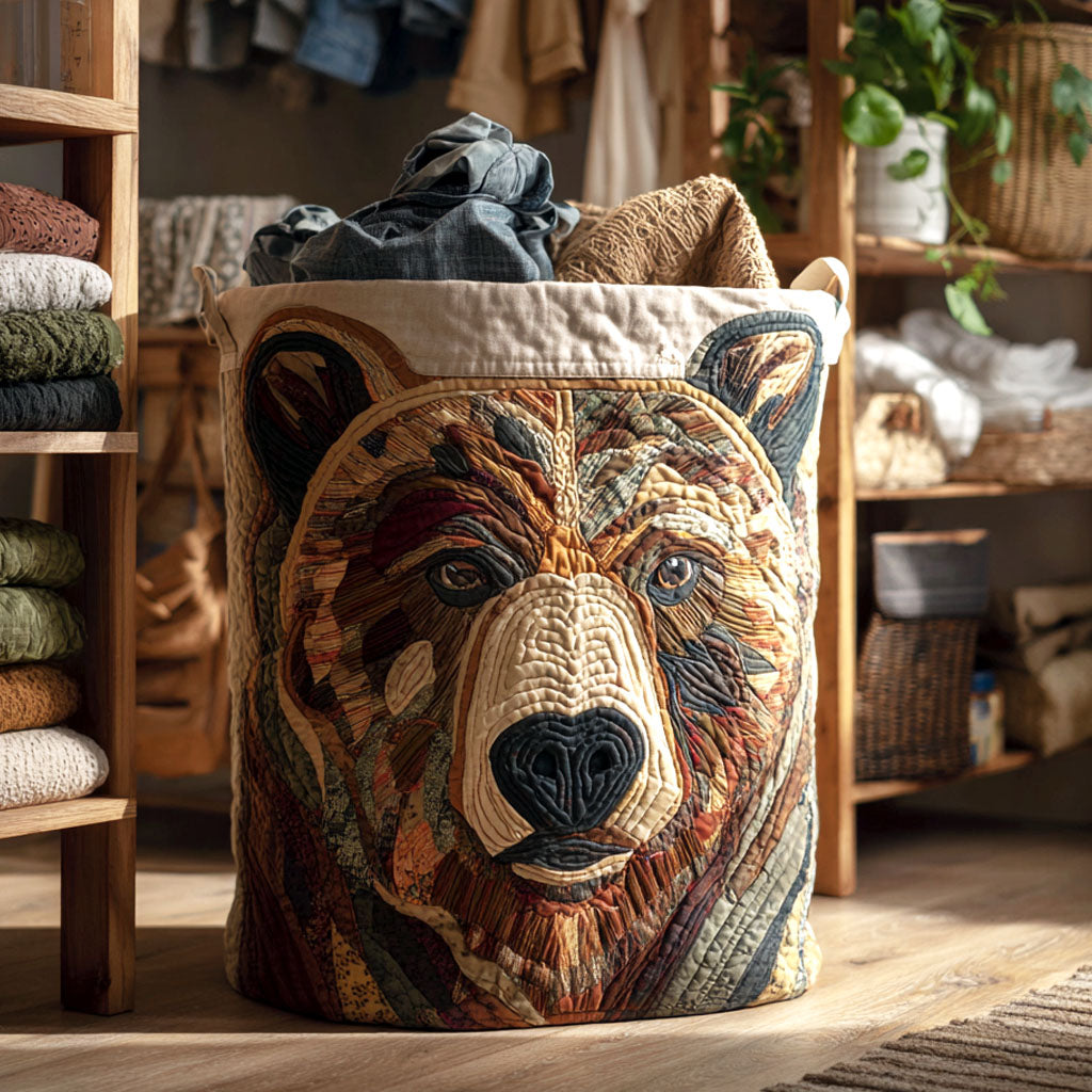 Wild Majesty Quilted Laundry Basket Modern Quilted Laundry Basket Gift for Stylish Homes