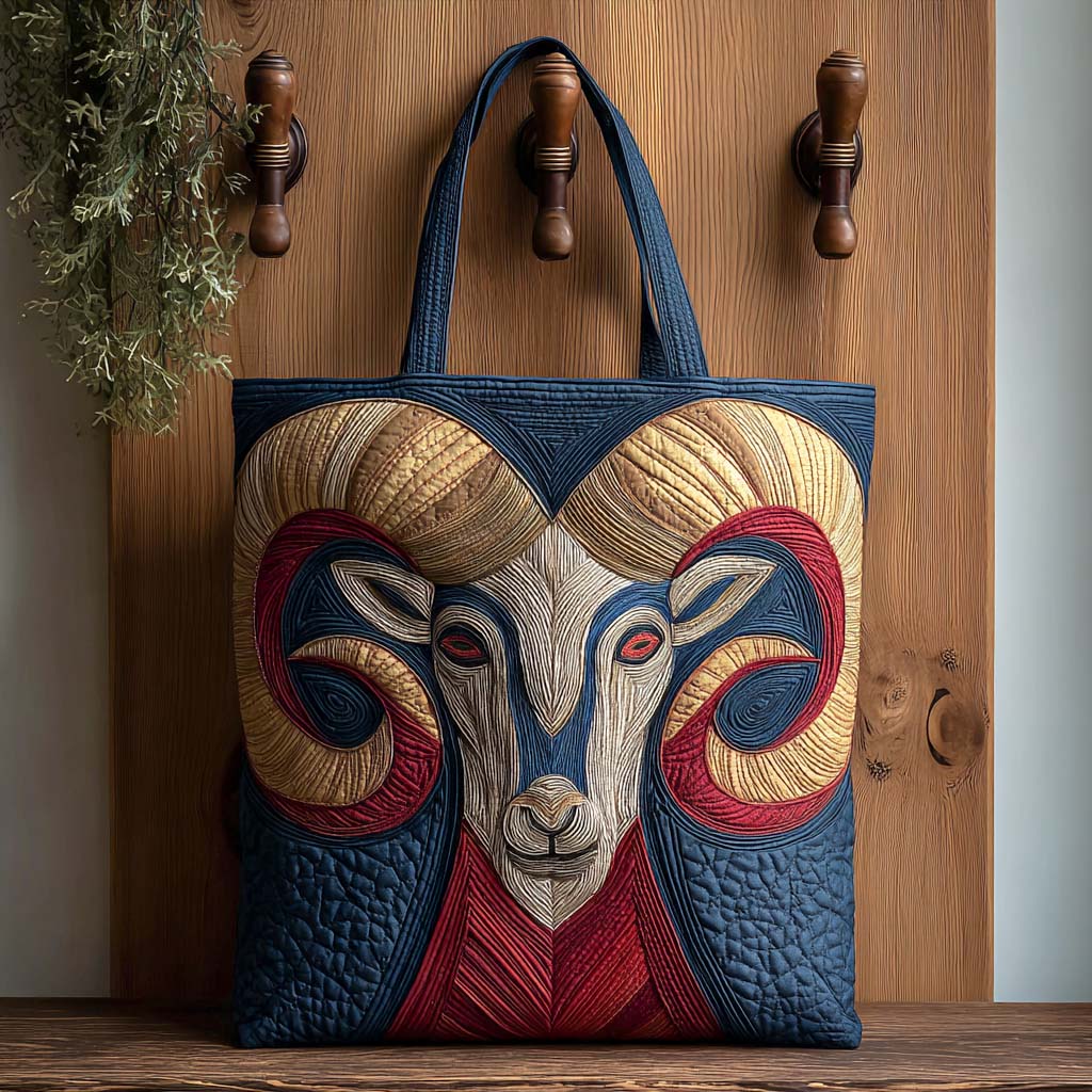 Wild Mane Quilted Tote Bag Sheep Themed Presents