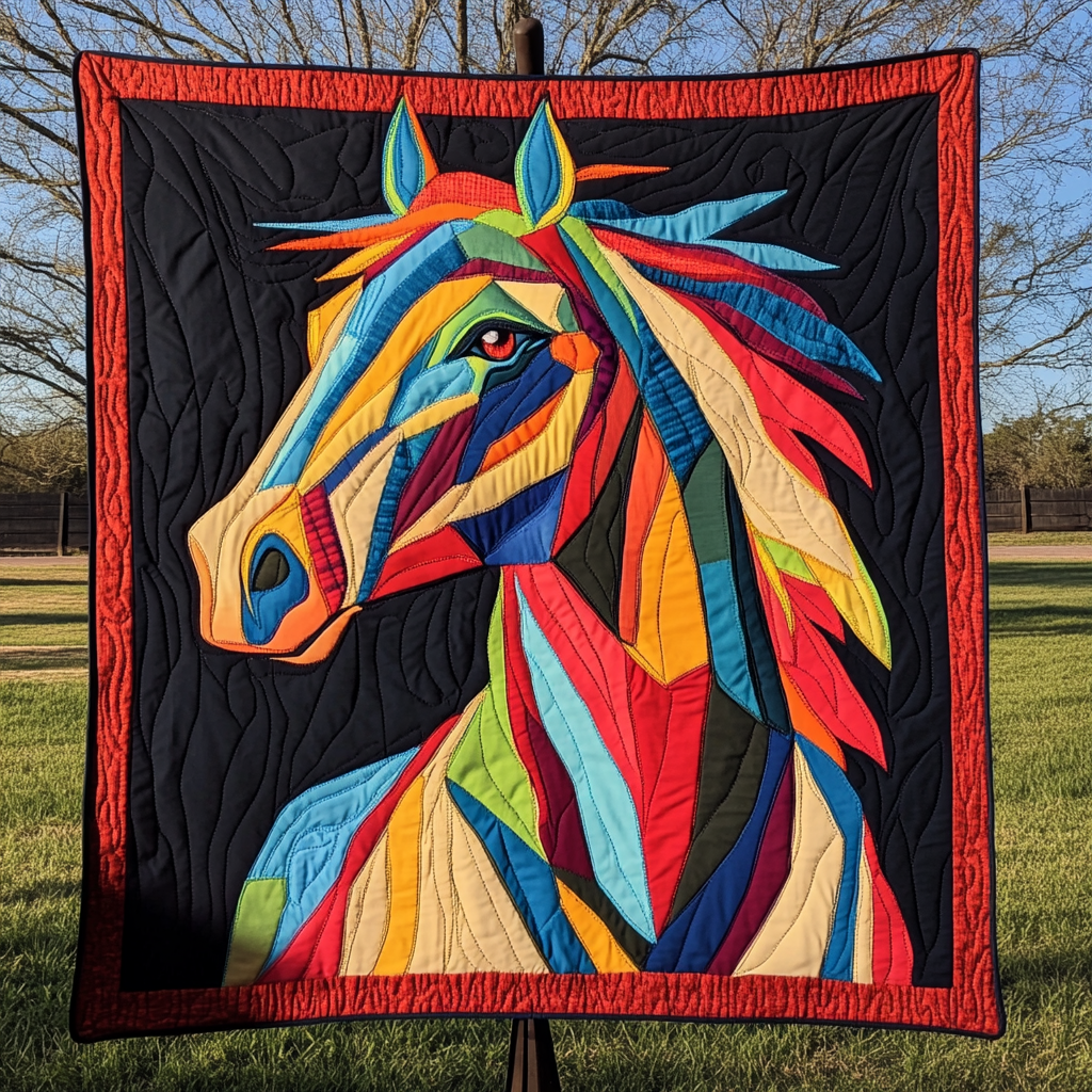 Wild Mustang Dream Quilted Blanket Gifts For Equestrian Riders