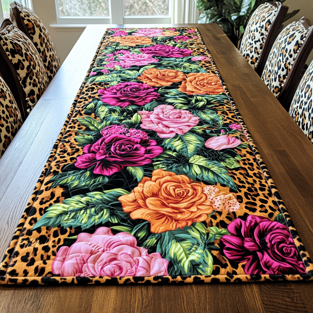 Wild Petals Quilted Table Runner Holiday Runner Dining Gifts For The Flower Lover