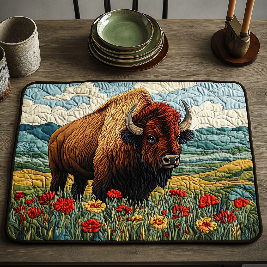 Wild Plains Quilted Place Mat Home Decor Items Lavender Gifts For Him