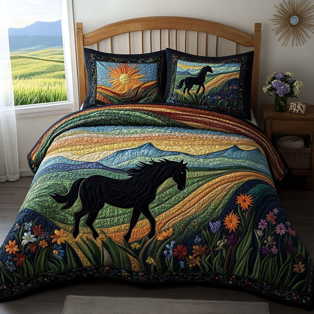 Wild Prairie Majesty Quilted Bedding Set Bedroom Decor Ideas Christmas Present Ideas For Horse Lover
