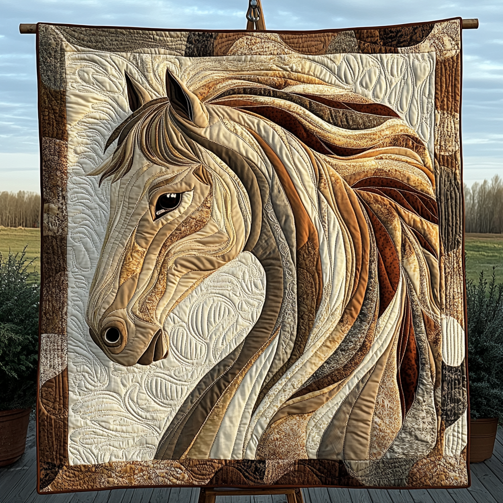 Wild Prairie Quilted Blanket Great Gifts For Horse Lovers