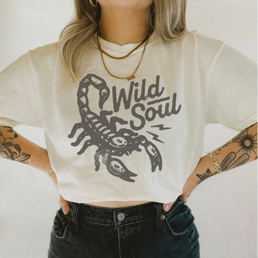 Wild Soul Black Scorpion T-Shirt Christmas Presents For Girlfriend Wild Soul Black Scorpion T-Shirt Christmas Presents For Girlfriend
