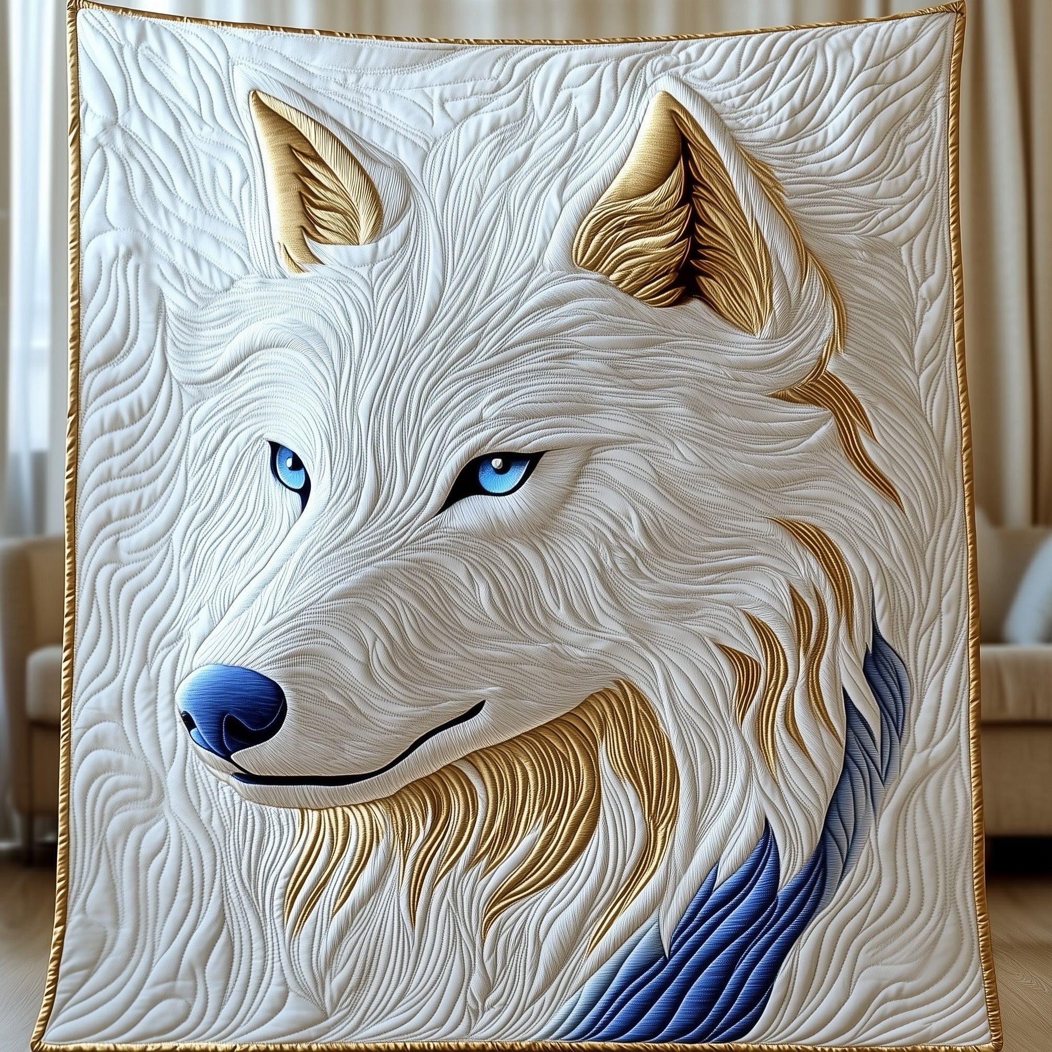 Wild Spirit Quilted Blanket Best Couch Throw BlanketBest Wolf Gifts For Dad