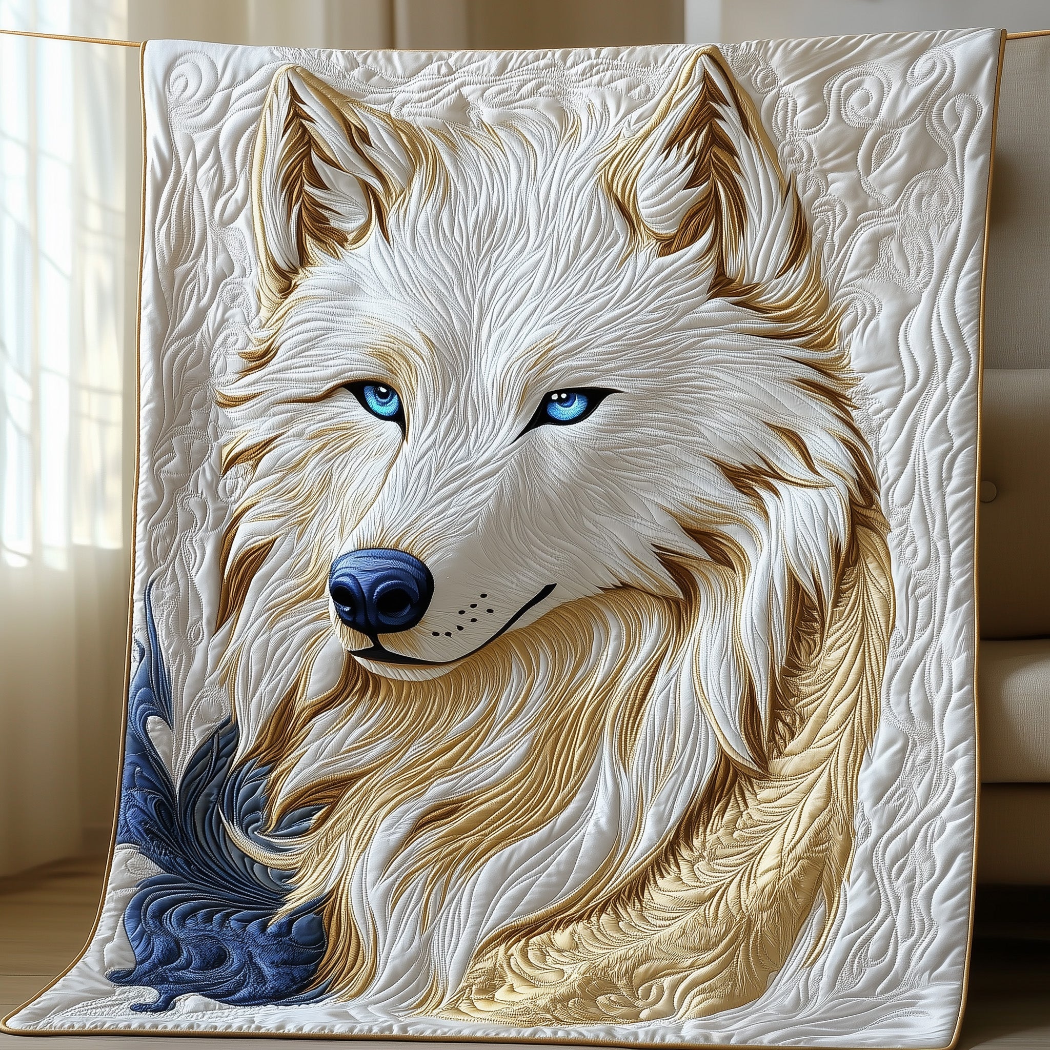 Wild Spirit Quilted Blanket Best Couch Throw BlanketGreat Wolf Lover Gift Ideas