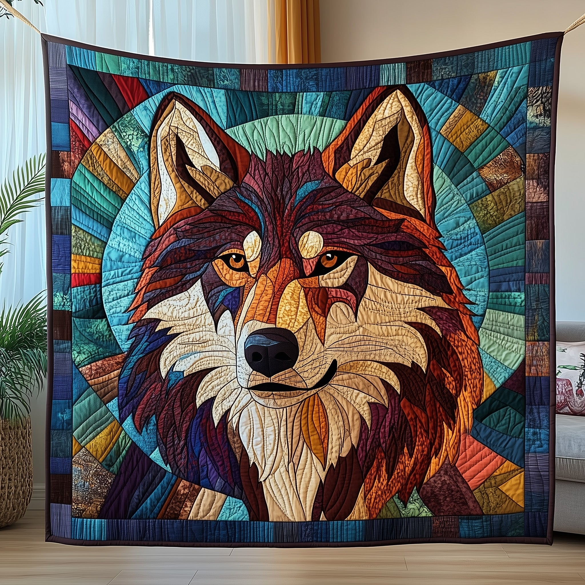 Wild Spirit Quilted Blanket Best Couch Throw BlanketWolf Presents For Men