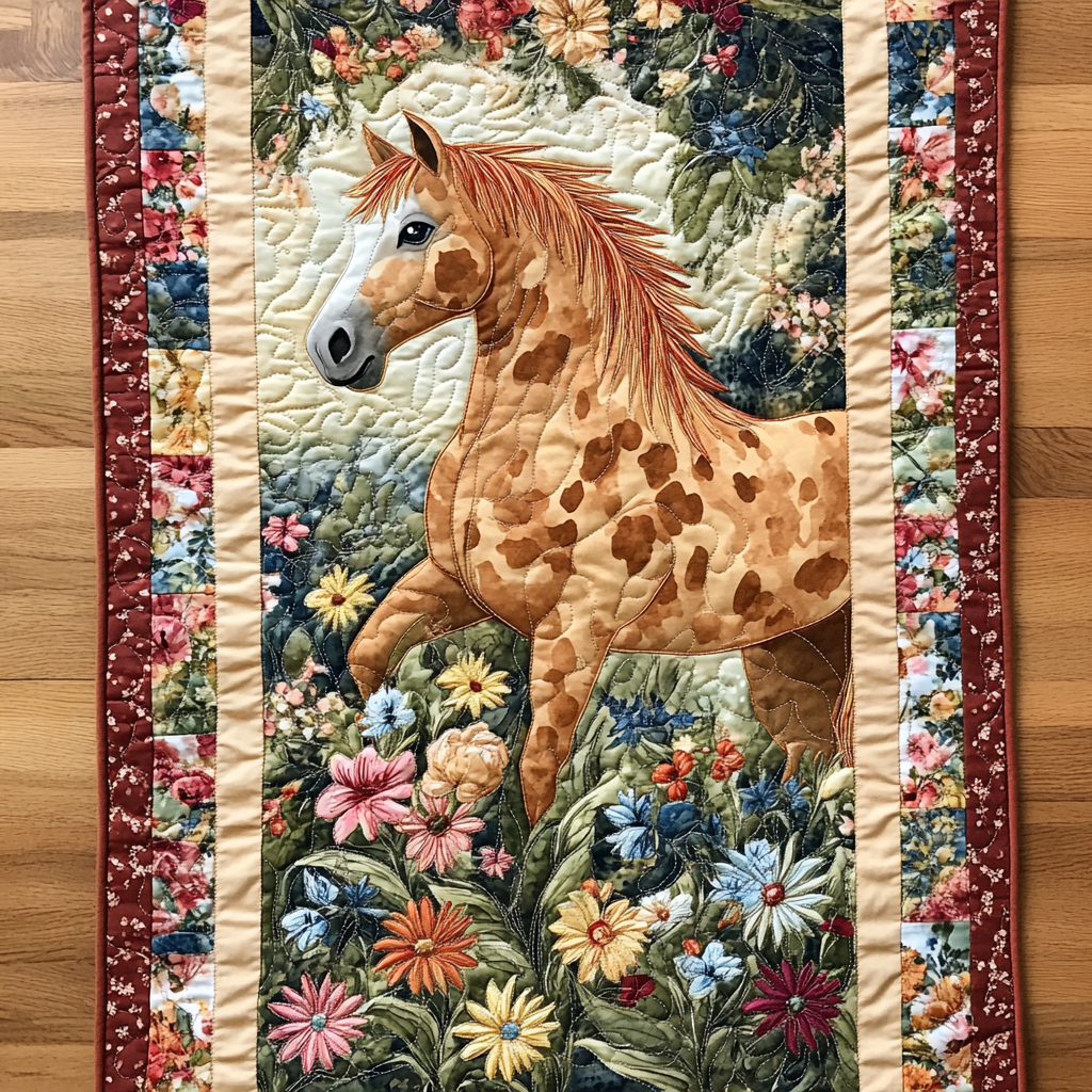 Wild Spirit Quilted Table Runner Kitchen Table Decor Ideas Birthday Present Ideas For Horse Lover