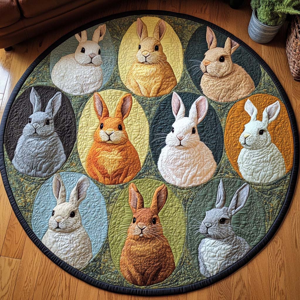 Wild Thumper Quilted Round Mat Front Door Entryway Ideas Christmas Gifts For Bunnies