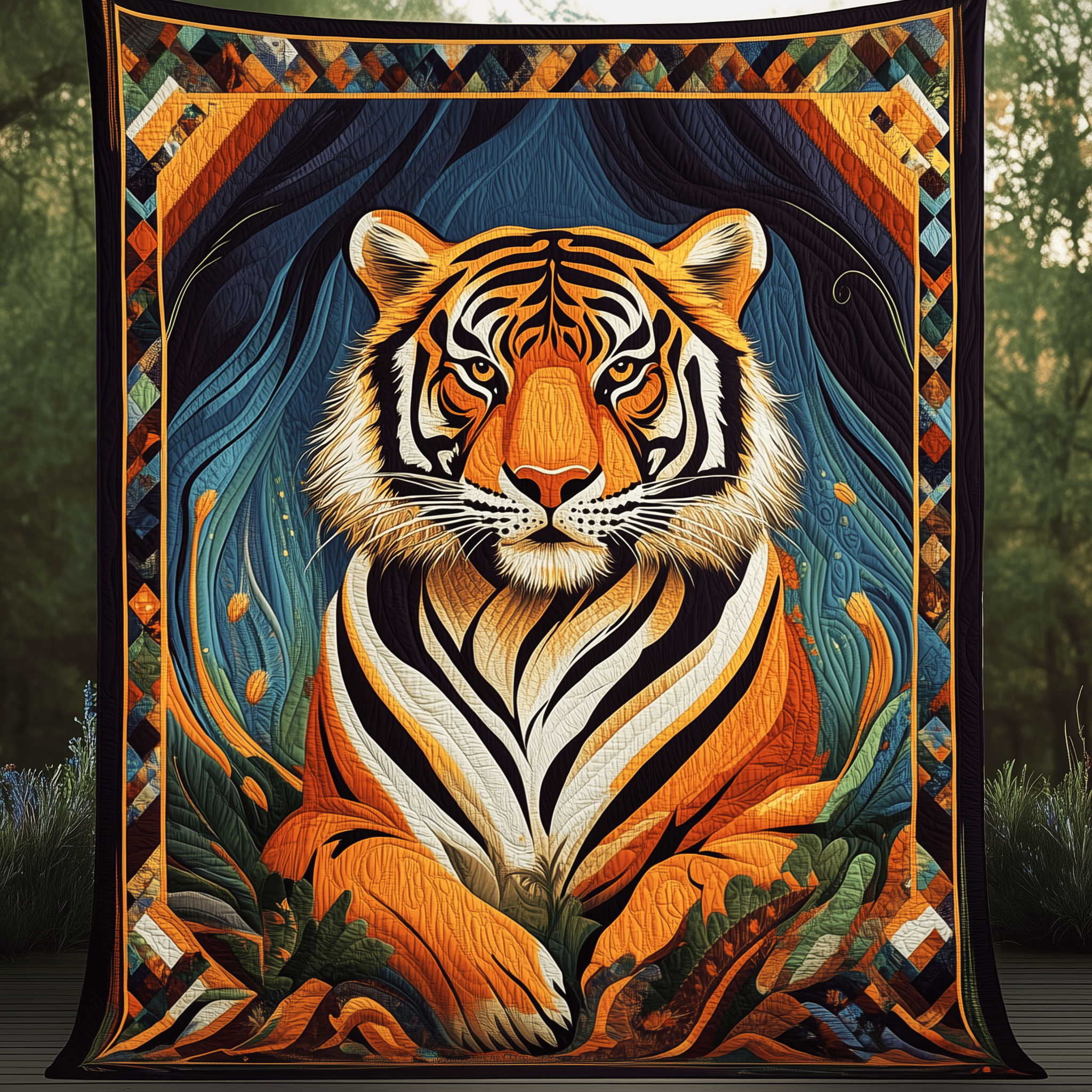Wild Tiger Quilted Blanket Christmas Throw Blanket Christmas Ideas For Men