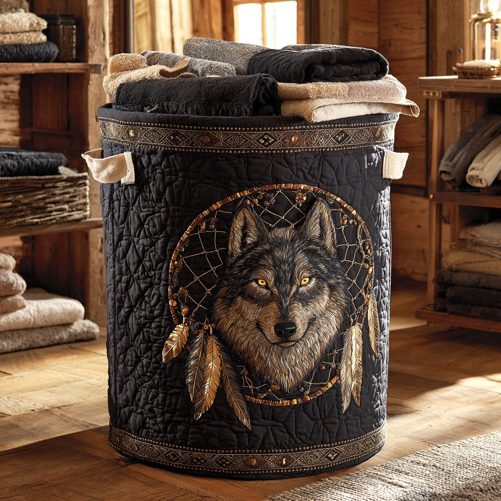 Wild Tracker Quilted Laundry Basket Useful Quilted Basket Gift That Blends Style and Function