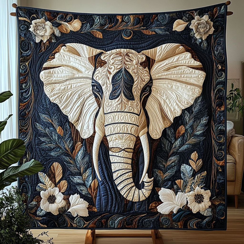 Wild Trunk Quilted Blanket Christmas Throw Blanket Gifts For Elephant Lovers