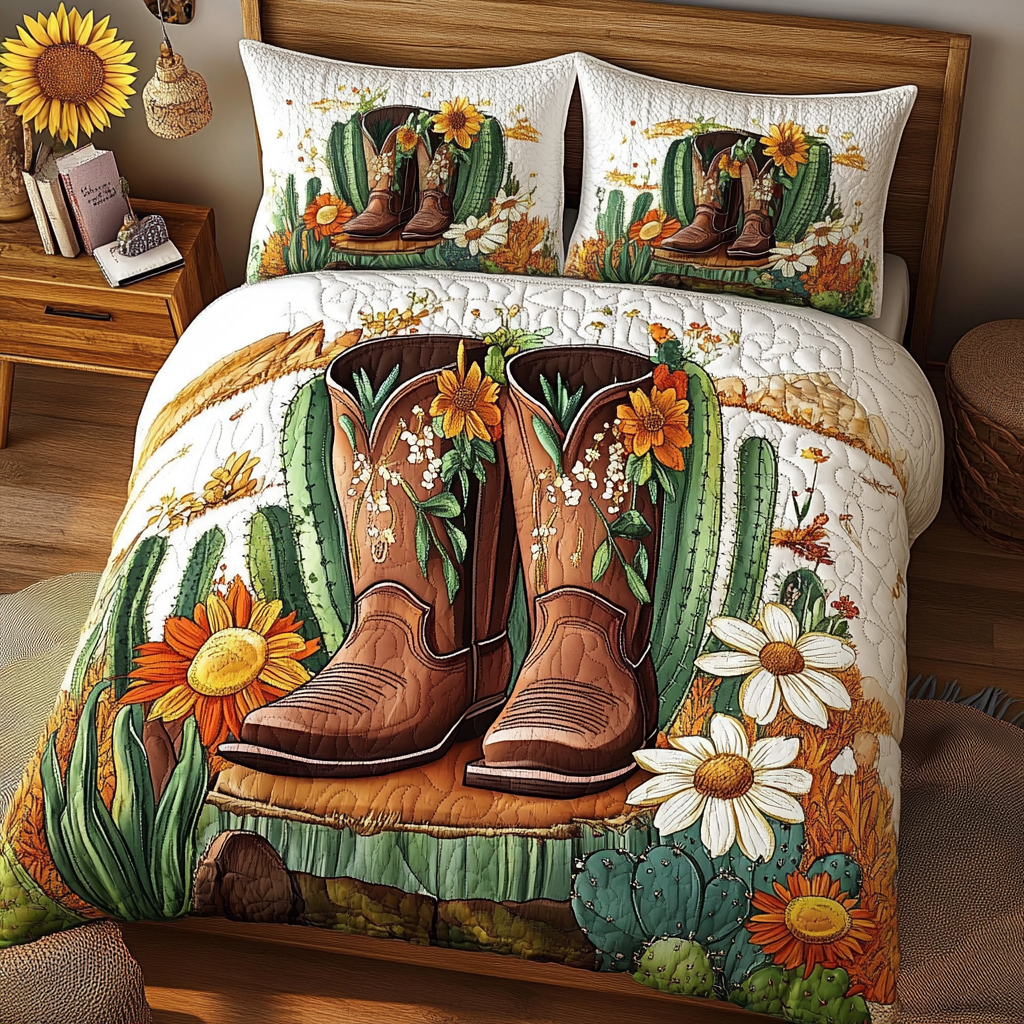 Wild West Escape Quilted Bedding Set Bedroom Decor Ideas Best Gifts For Cowboys