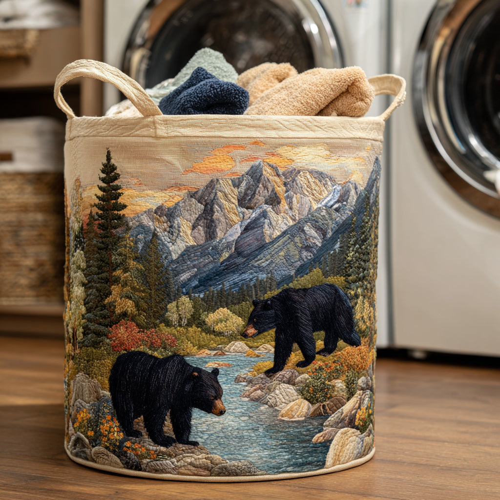 Wild Woodland Quilted Laundry Basket Valentine's Day Merch Gift