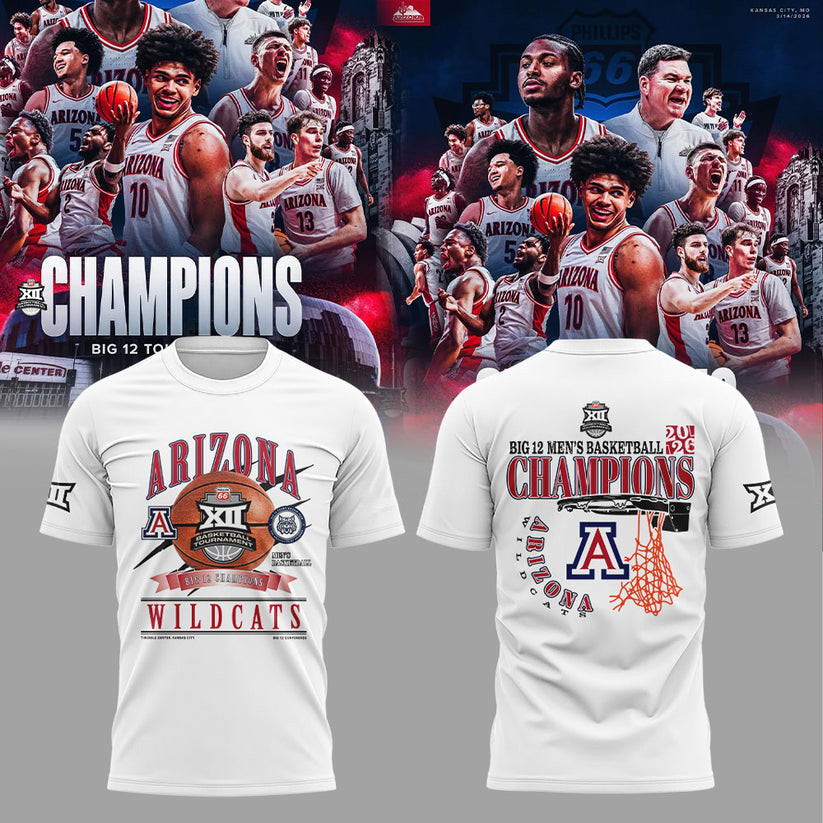 Wildcats 2026 Big 12 Men's Basketball Tournament Championship T-Shirt Game Day Shirt