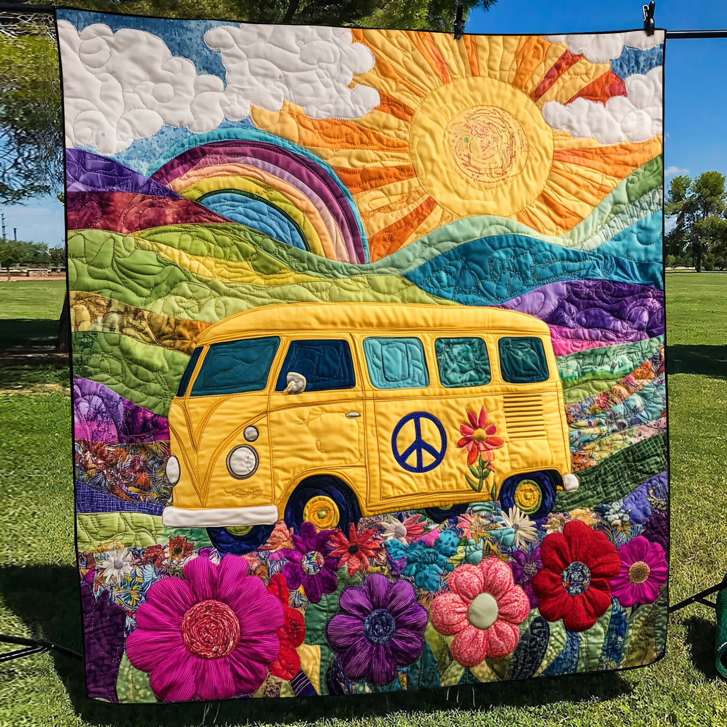Wilderness Retreat Quilted Blanket Gift For Camper