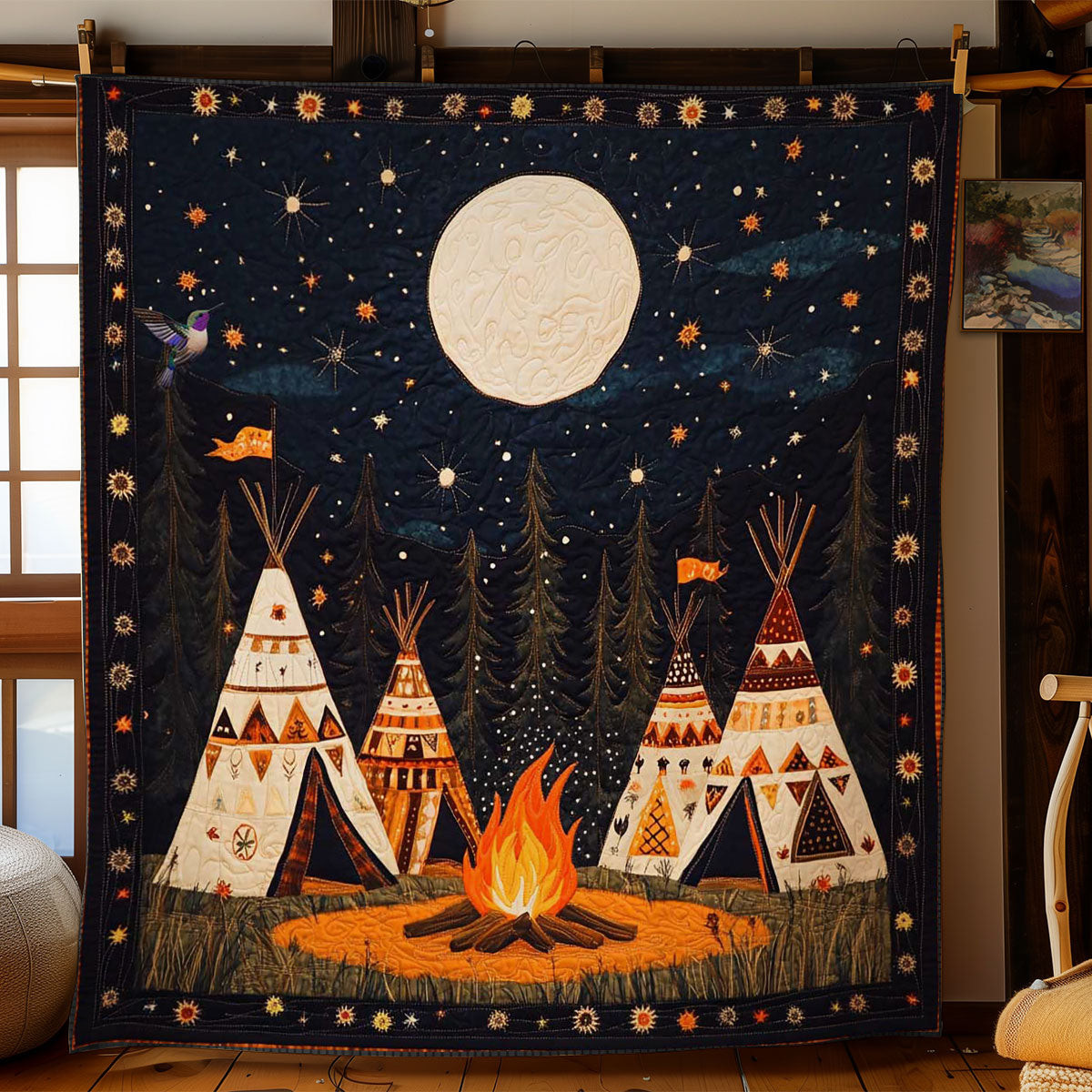 Wilderness Teepee Tales Xmas Quilted Blanket Blanket Coolf Gifts For Married Couples