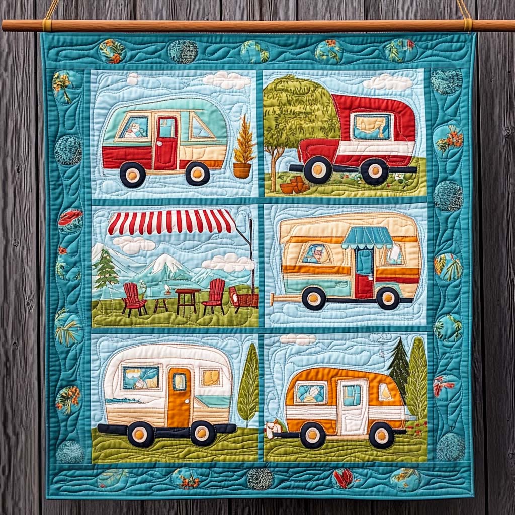 Wilderness Way Quilted Blanket Gift For Camper