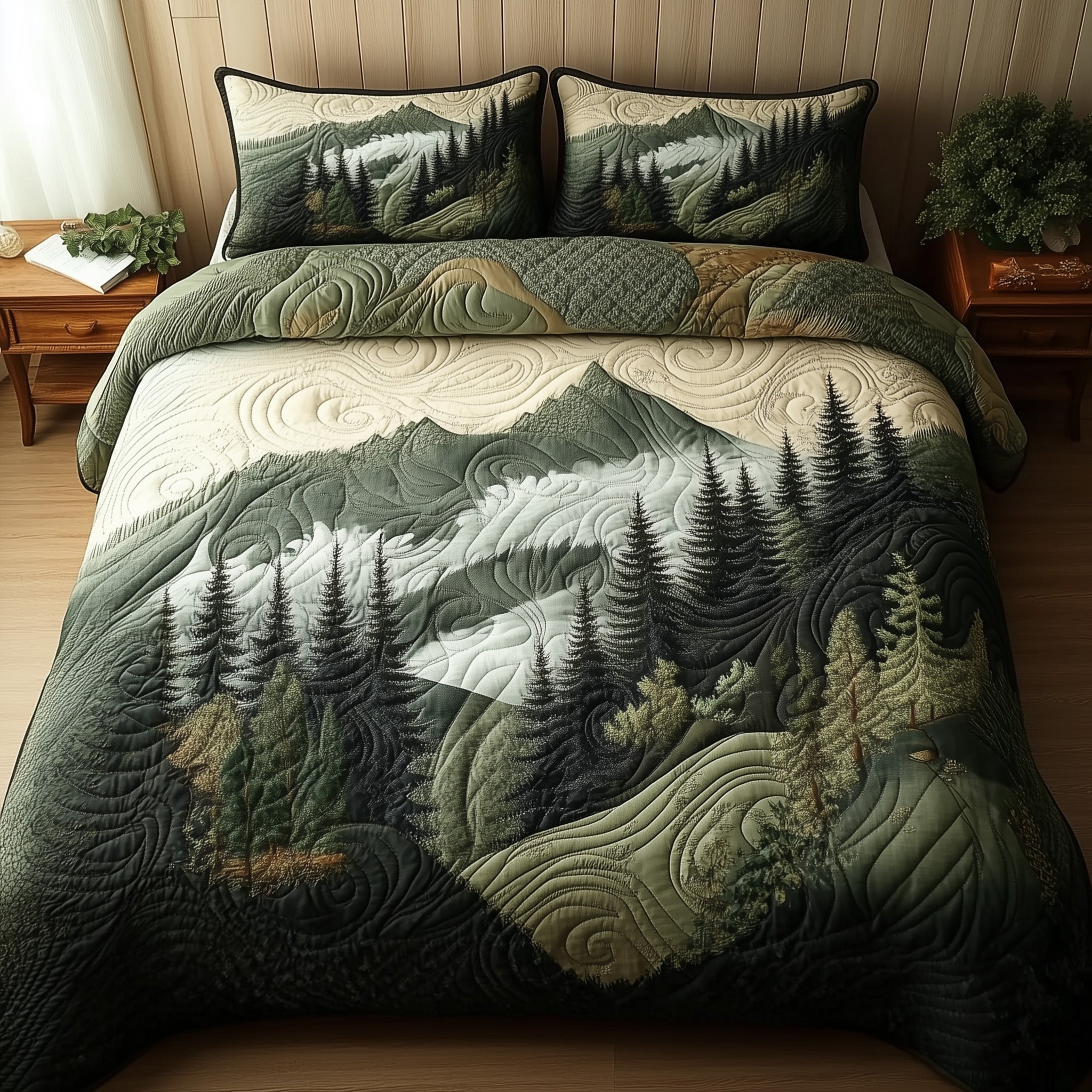 Wildernest Dreams Quilted Bedding Set Duvet Cover Bed Sheet Family Gift Basket Christmas