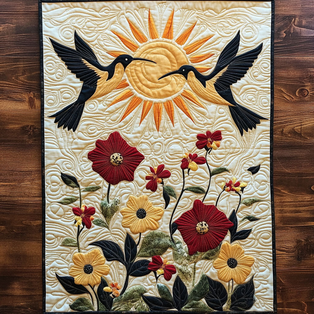Wildflower Dance Quilted Table Runner Dining Room Table Decor Ideas Hummingbird Gifts For Ladies