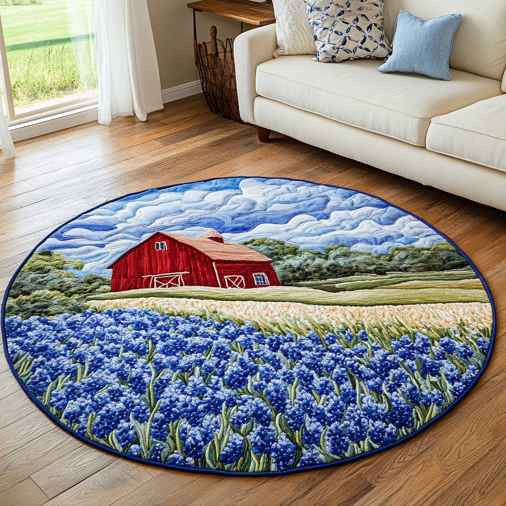 Wildflower Dreams Quilted Round Mat Front Door Decor Sunflower Presents