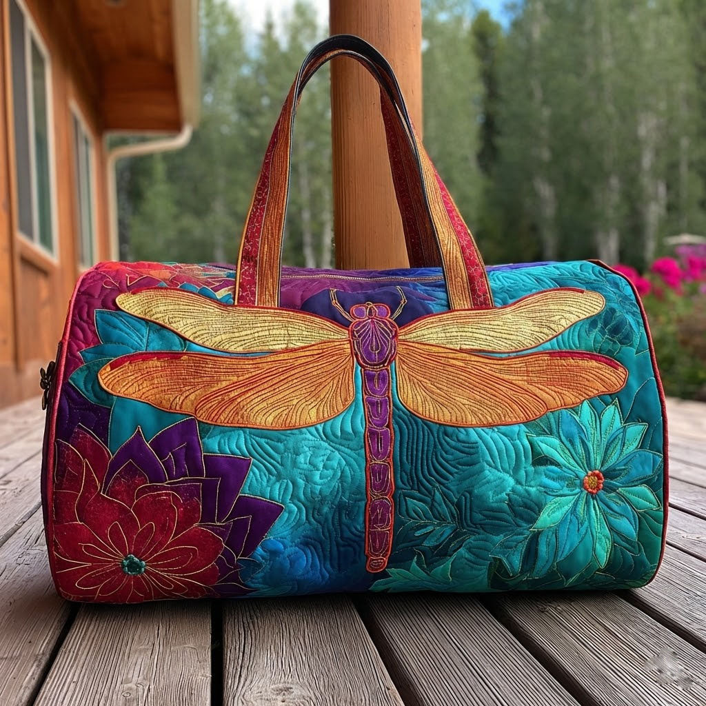 Wildflower Meadow Quilted Duffle Bag Floral Travel Gear Best Gift For Garden Lovers