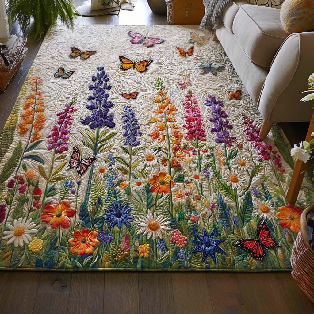 Wildflower Sky Area Rug Christmas Kitchen Decor Butterfly Mothers Day Gifts