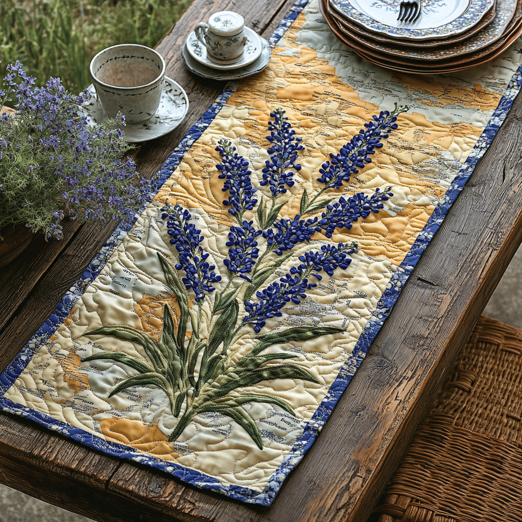 Wildflower Wonderland Quilted Table Runner Dining Room Table Decor Texas Christmas Gifts