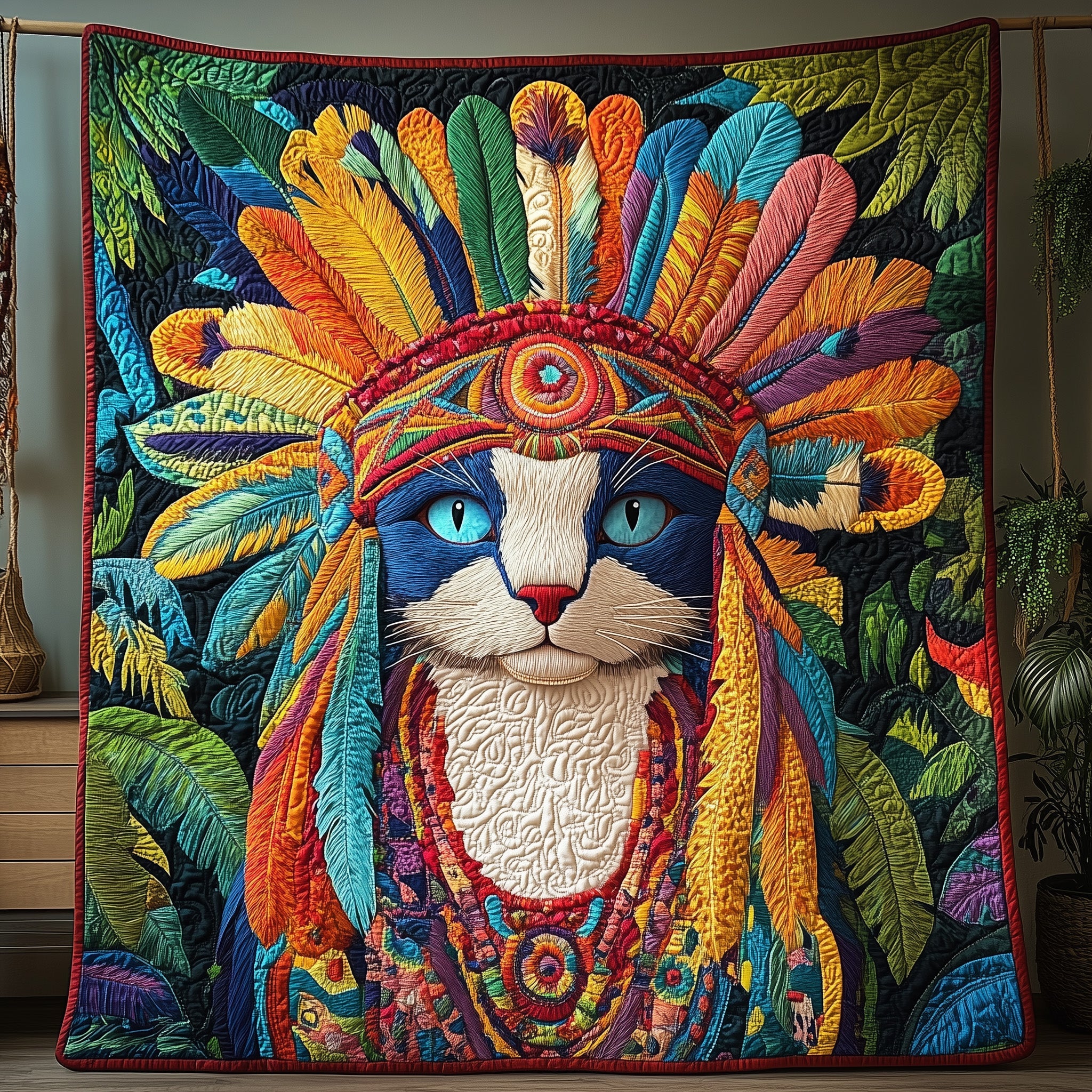 Wildheart Feline Quilted Blanket Sofa Throw BlanketUnusual Gifts For Cat Lovers