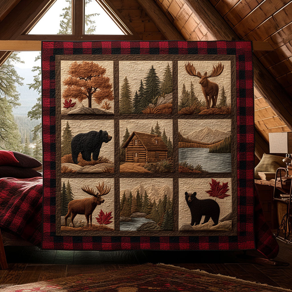 Wildlife Dream Quilt High-Quality Cotton Quilt Blanket for Restful Sleep