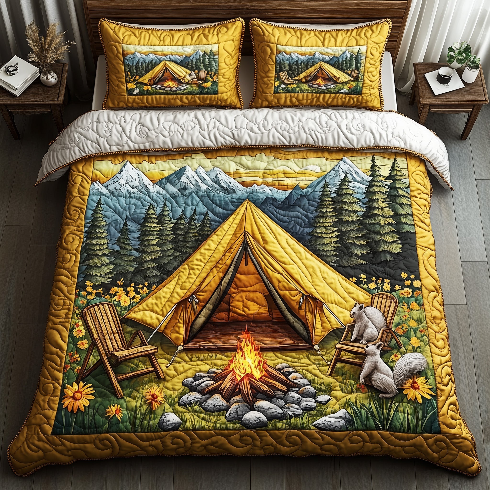 Wildlife Dream Quilted Bedding Set Duvet Cover Merchandise Great Presents For Campers