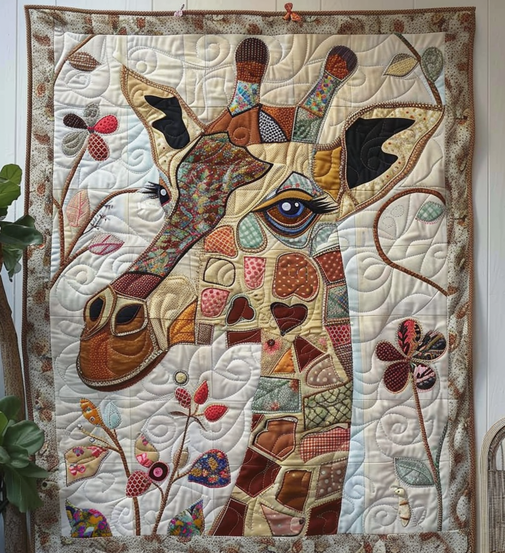 Wildlife Wonder Quilted Blanket Presents For Giraffe Lovers
