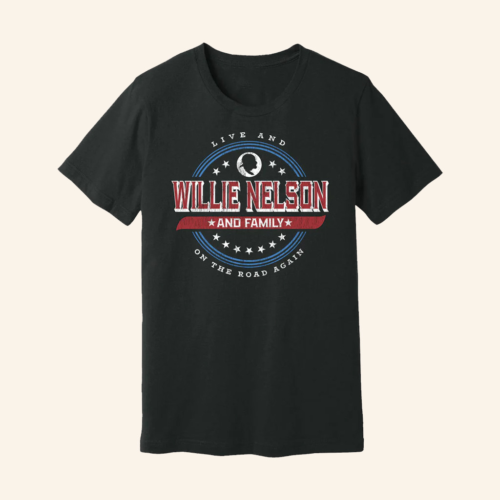 Willie Nelson Merch Willie And Family On The Road Again T-Shirt Gifts For Music Lovers Willie Nelson Merch Willie And Family On The Road Again T-Shirt Gifts For Music Lovers