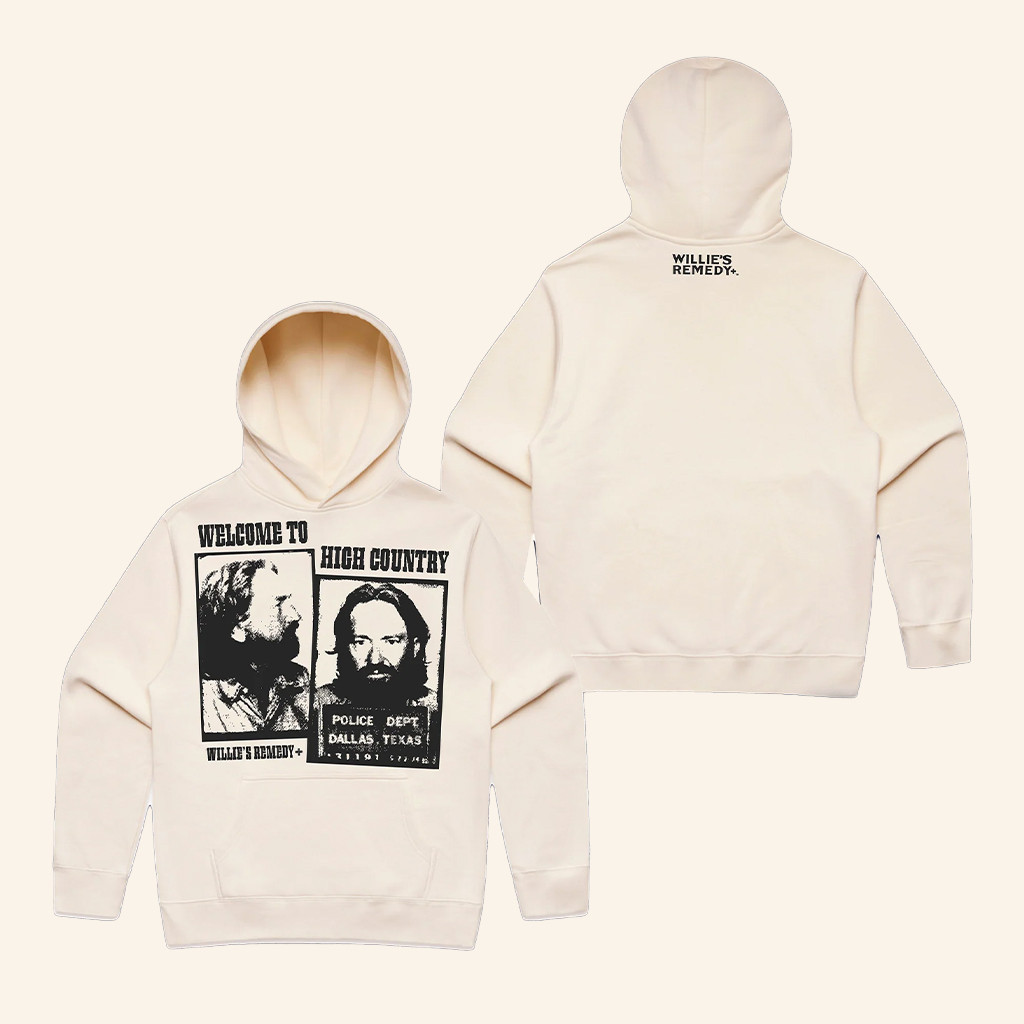 Willie's Remedy Merch Willie Nelson Mugshot Hoodie Welcome To High Country Hoodie Fan Gifts Willie's Remedy Merch Willie Nelson Mugshot Hoodie Welcome To High Country Hoodie Fan Gifts