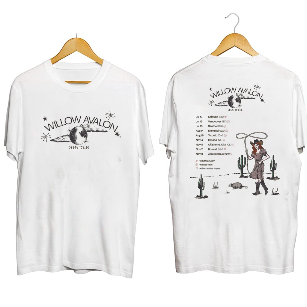 Willow Avalon Tour 2025 Shirt Willow Avalon Merch Gifts For Music Fans