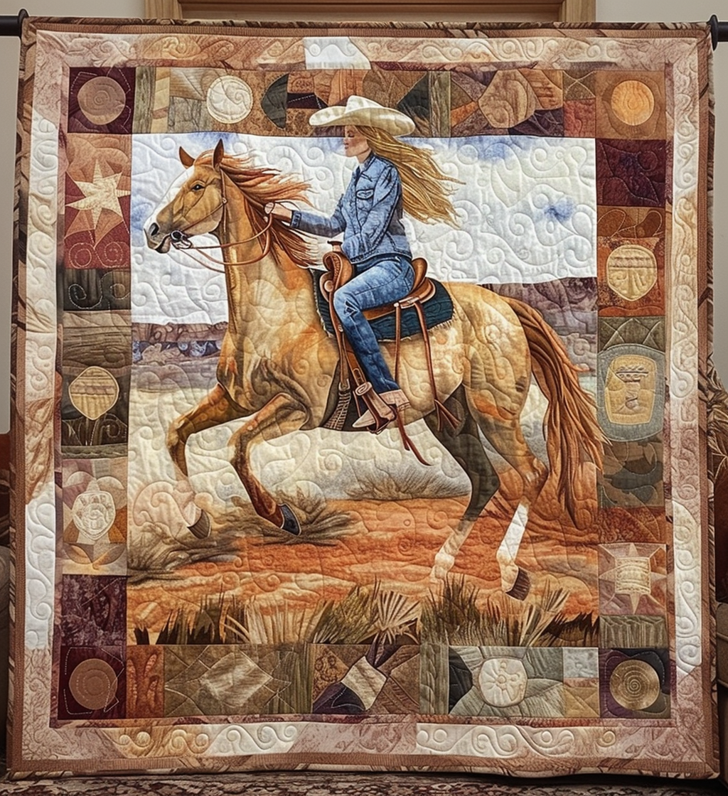 Wind Dancer Mustang Quilted Blanket Horse Present Ideas