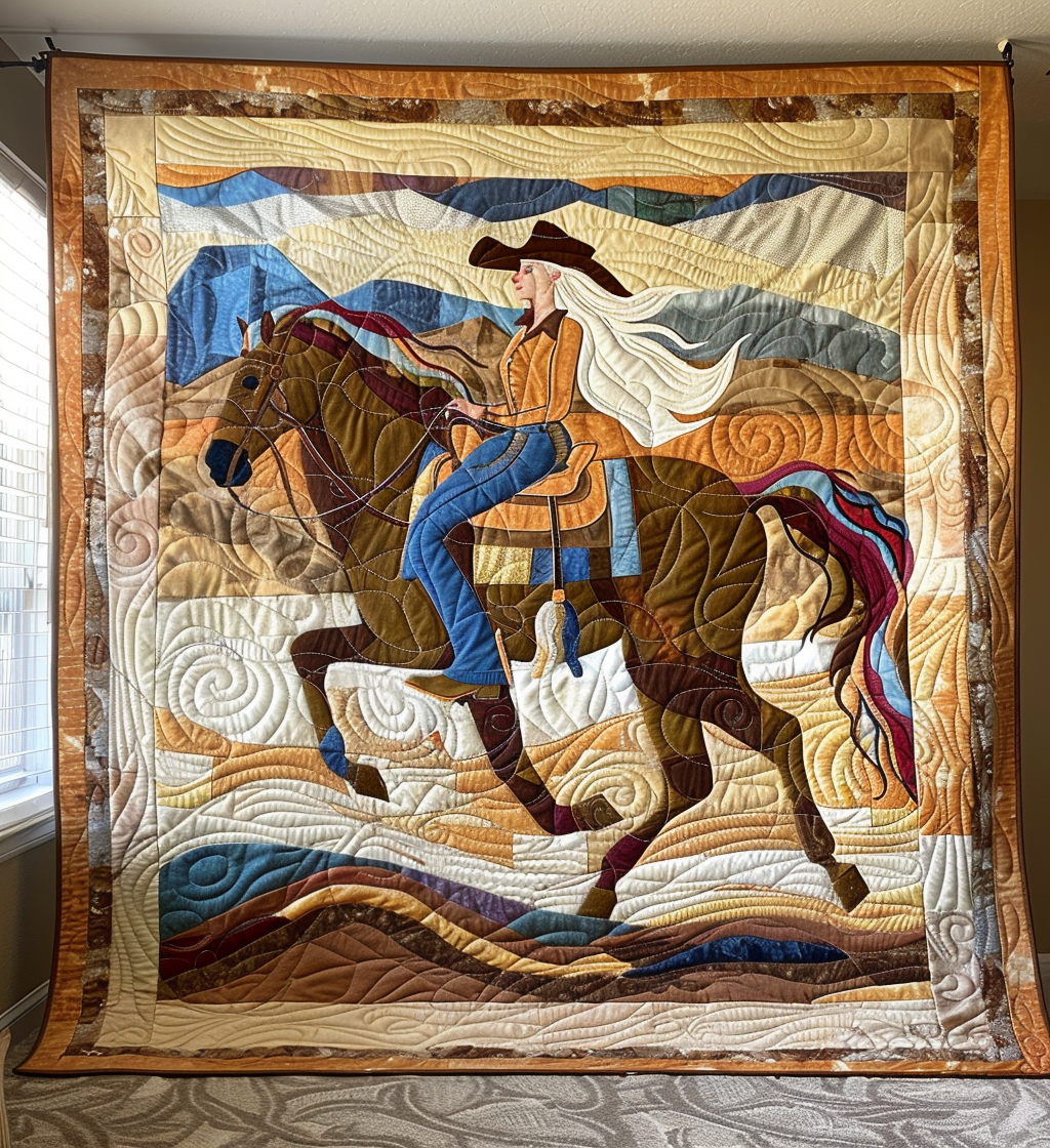 Wind Rider Quilted Blanket Christmas Presents For Horse Lovers